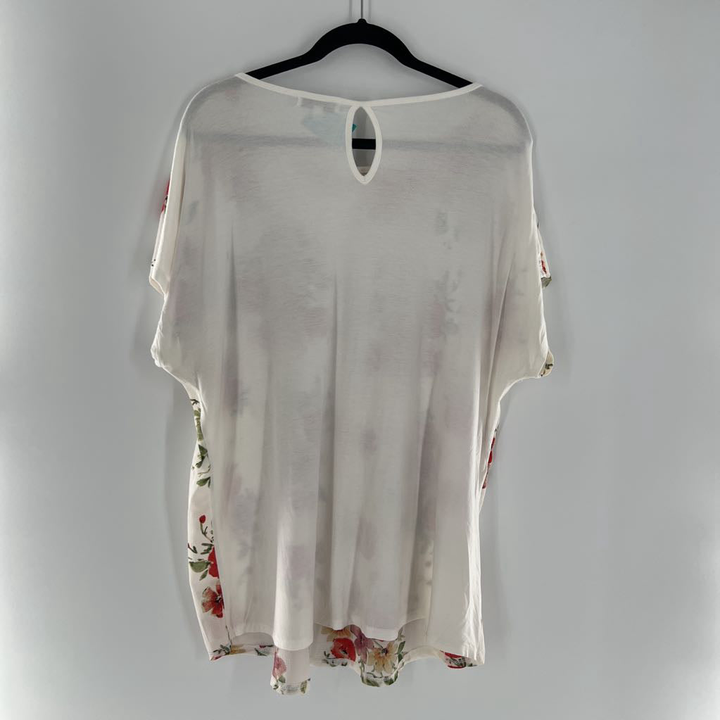2X flo print s/s top