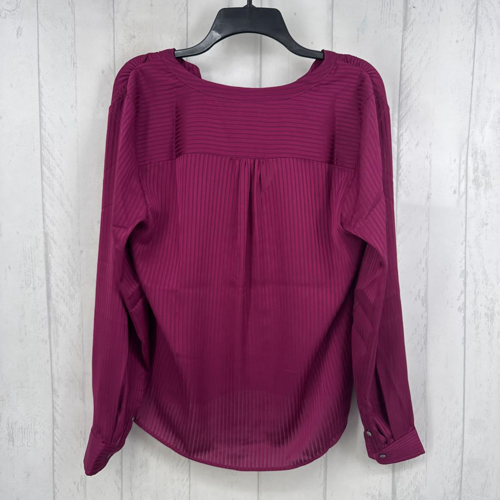 M l/s half button shirt