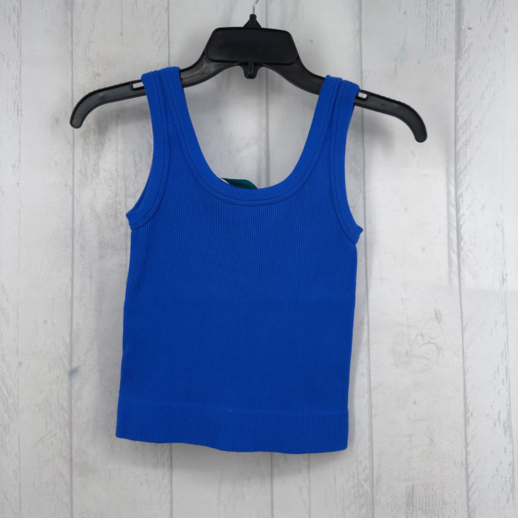XS ribbed scoop neck tank