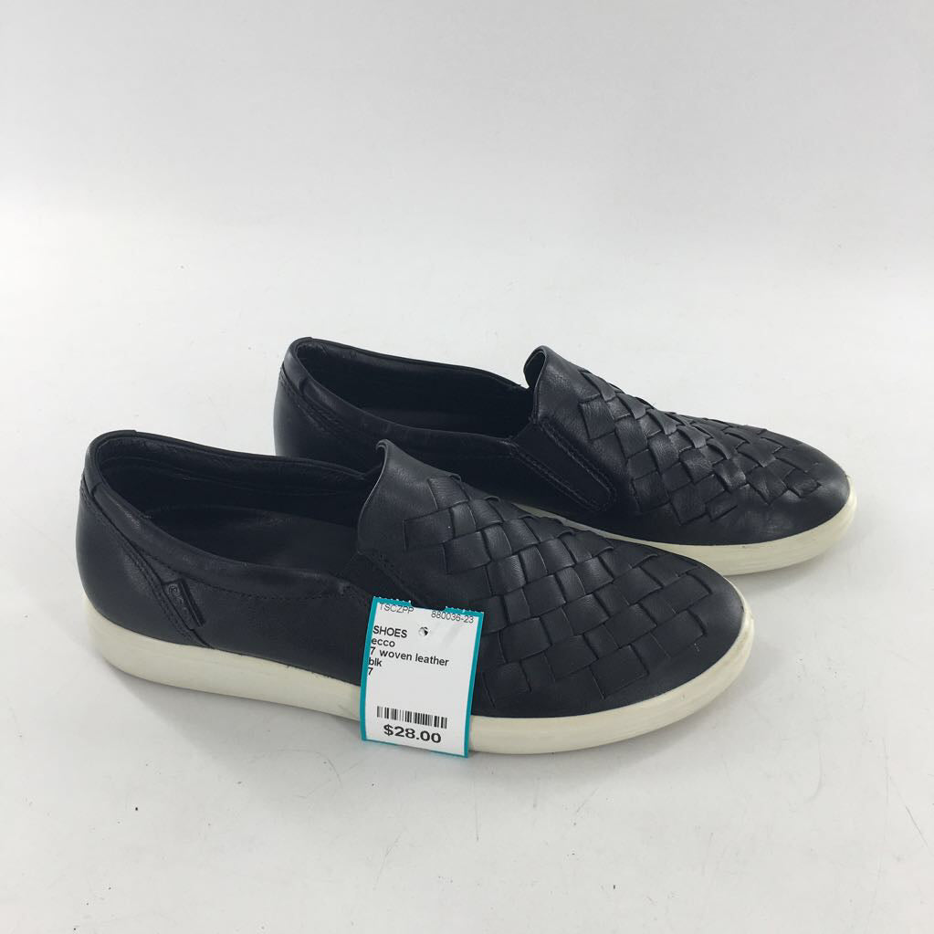 7 woven leather slip-on sneaker