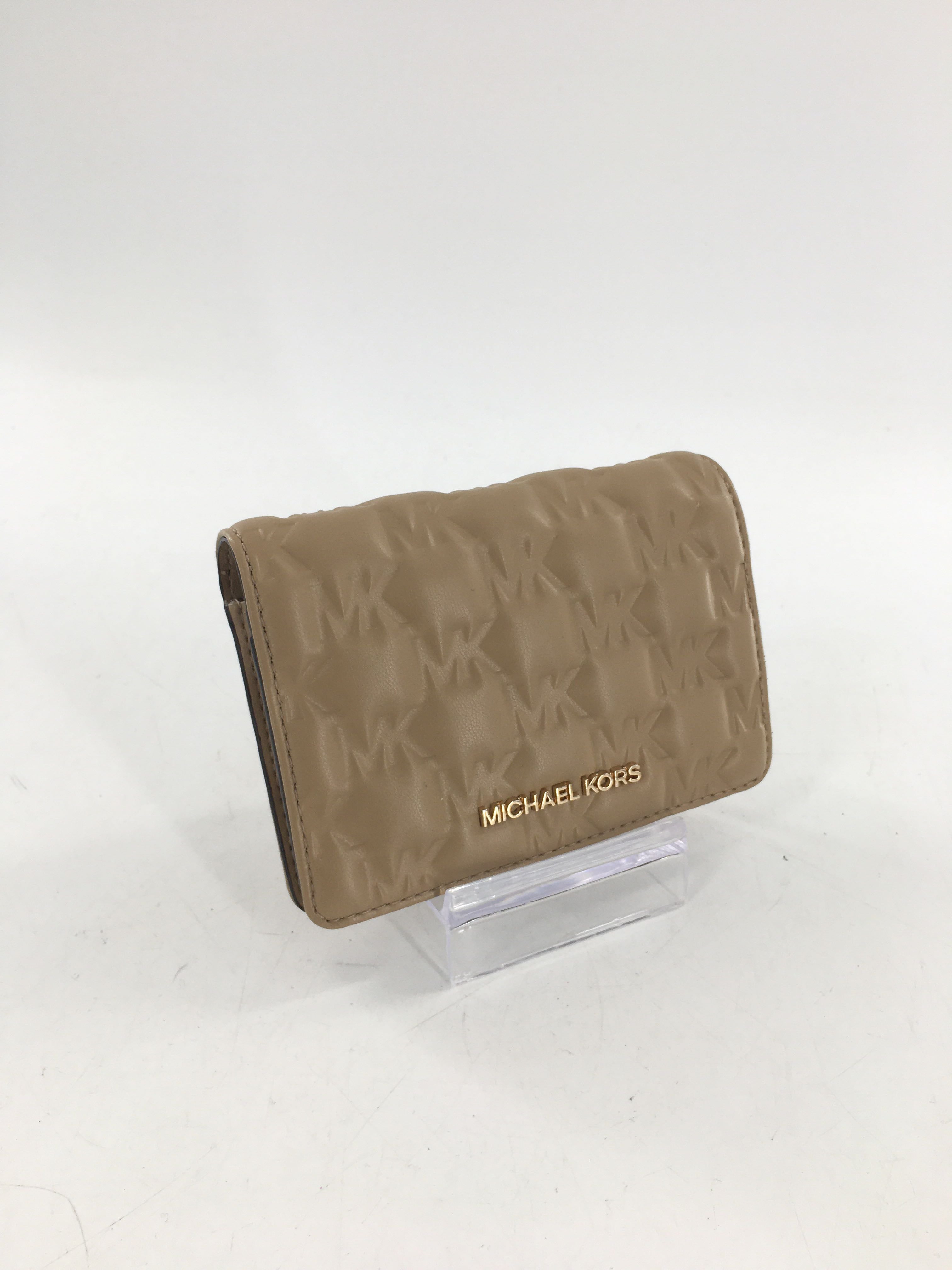 debossed puffy monogram bifold wallet