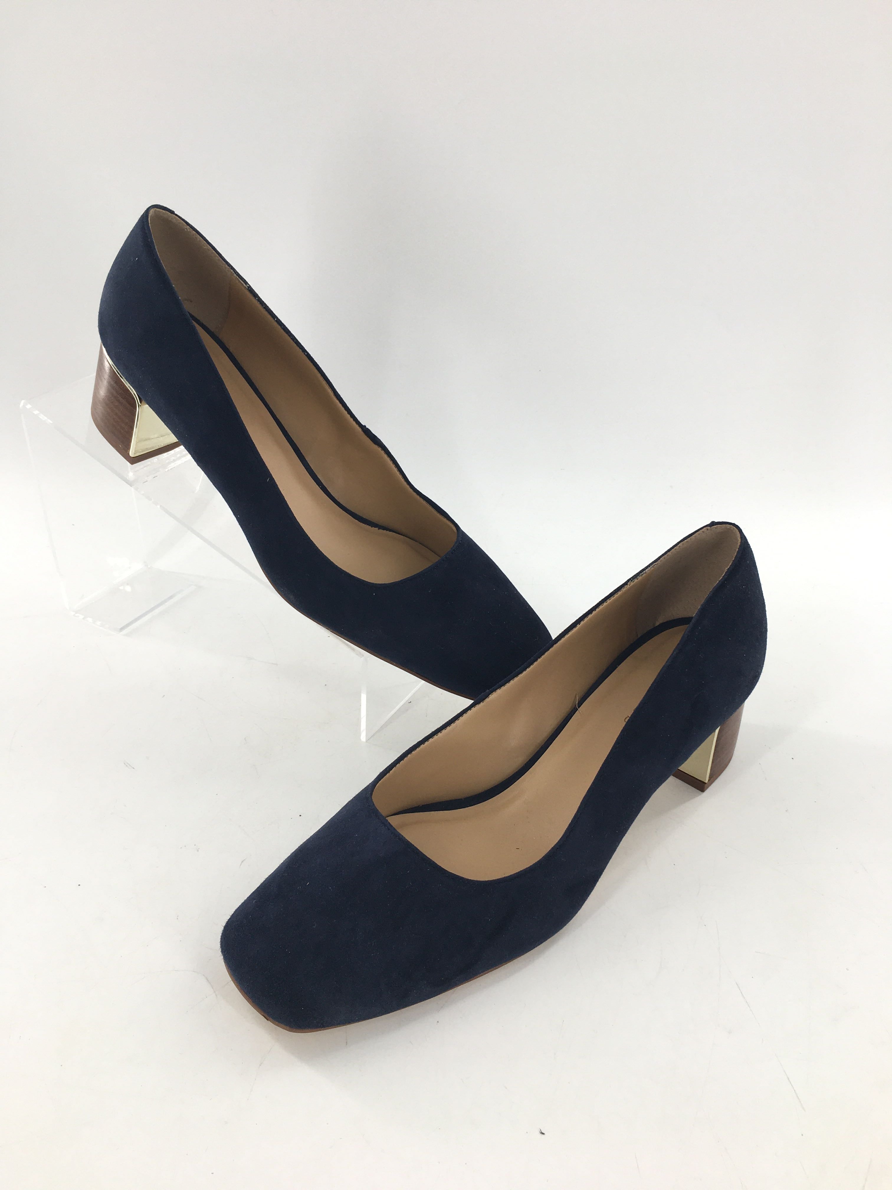 11 suede square toe pumps