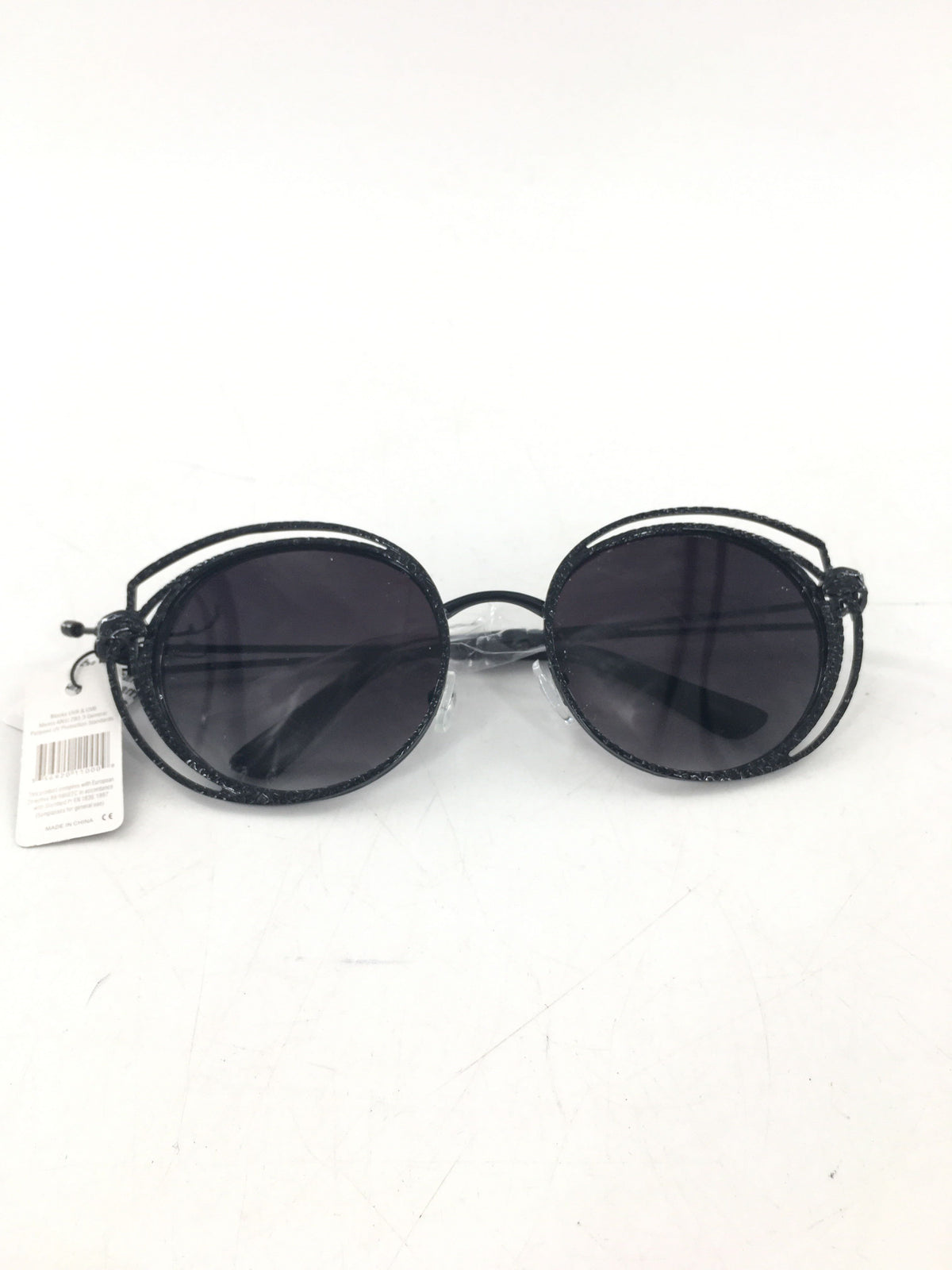 black hammered metal frame sunglasses