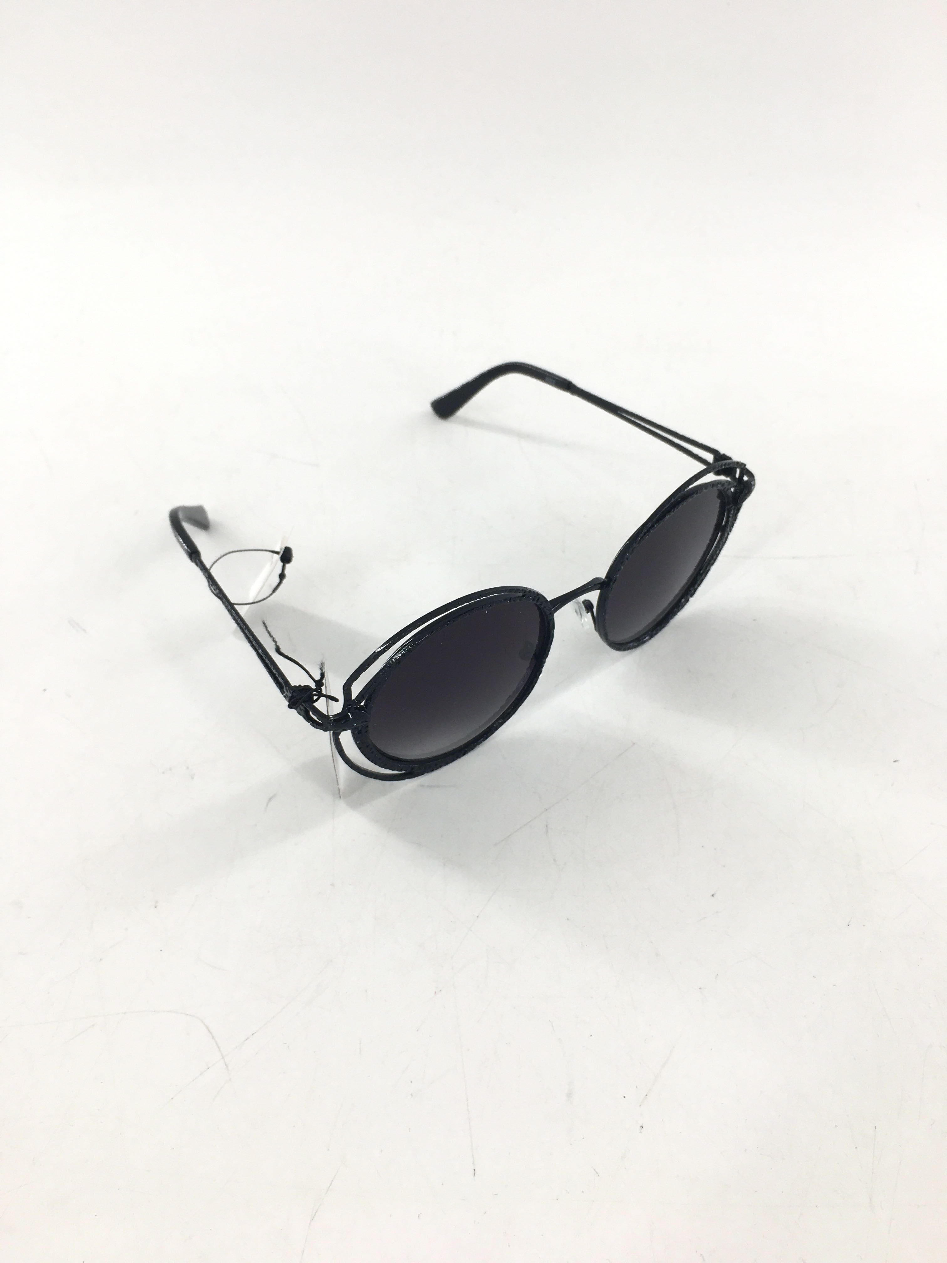 black hammered metal frame sunglasses