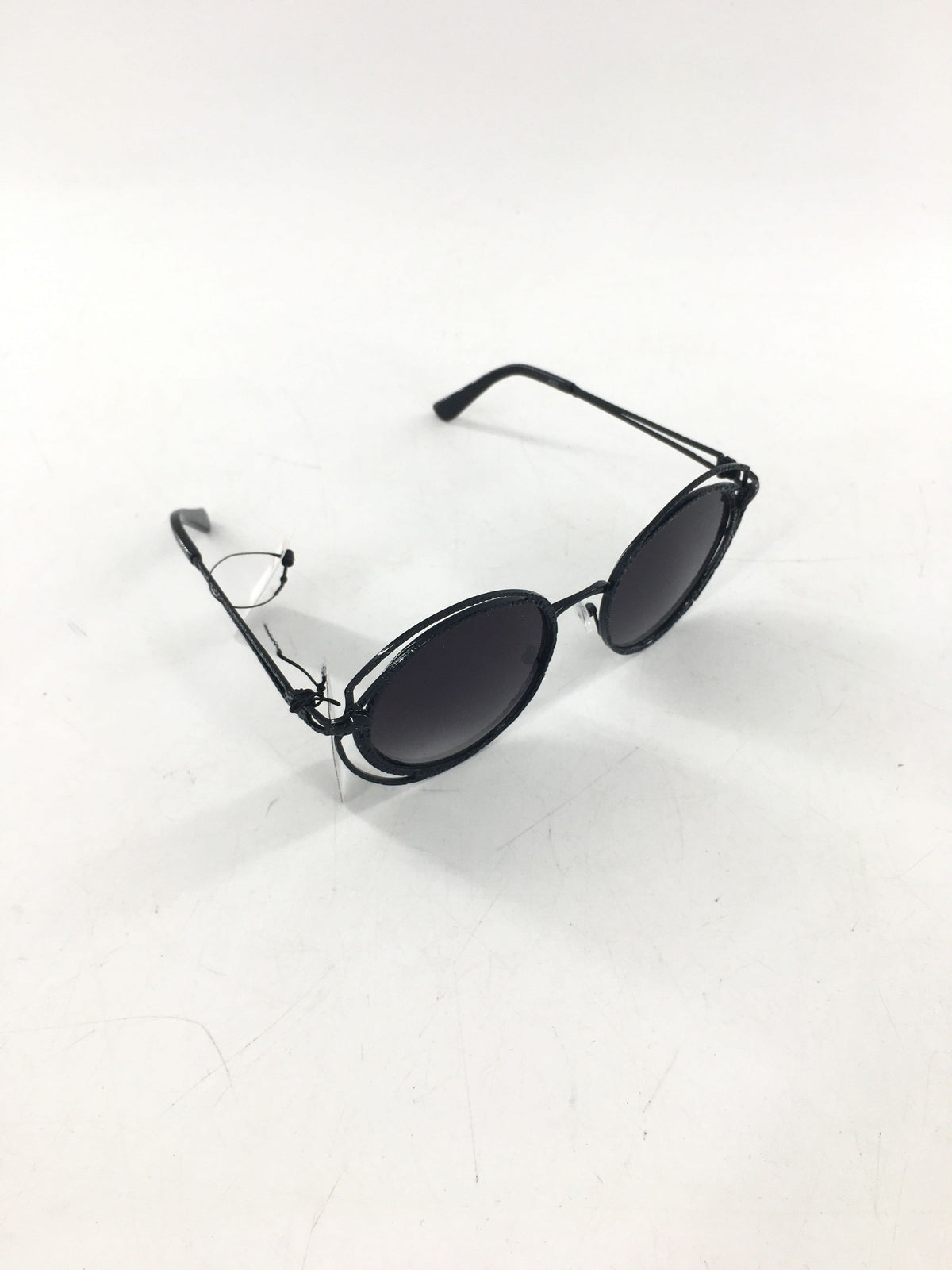 black hammered metal frame sunglasses