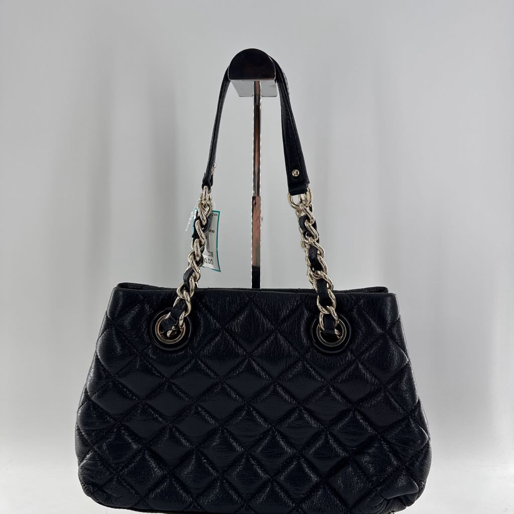 quilted chain strap satchel