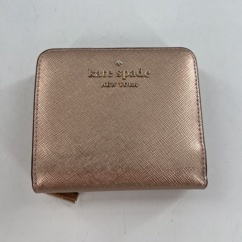 metallic bi-fold wallet