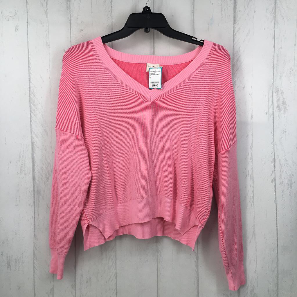 XL rib kbit v-neck sweater