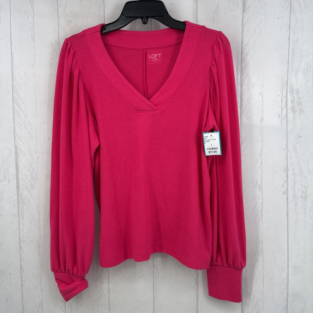 S v-neck l/s top