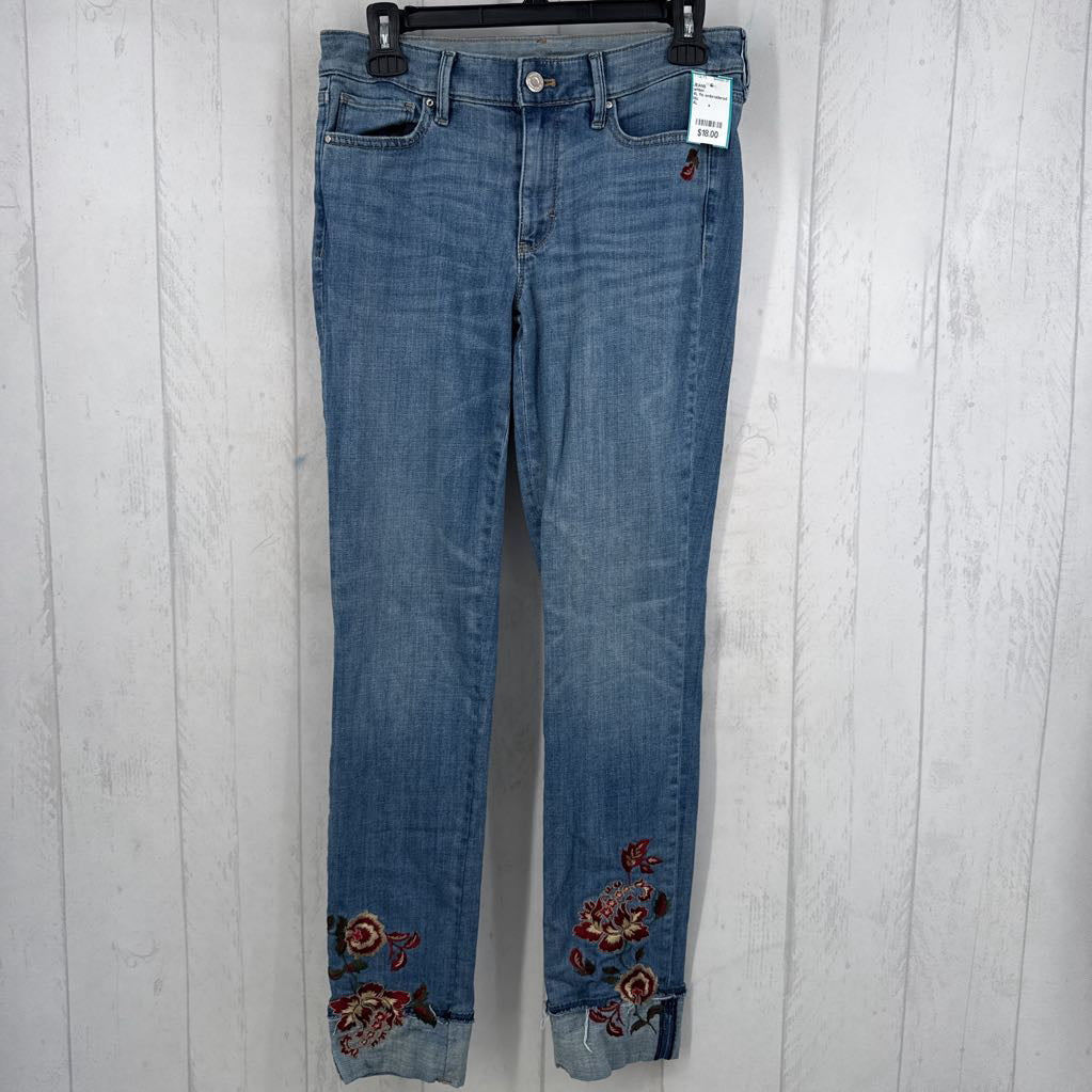4L flo embroidered skinny jean