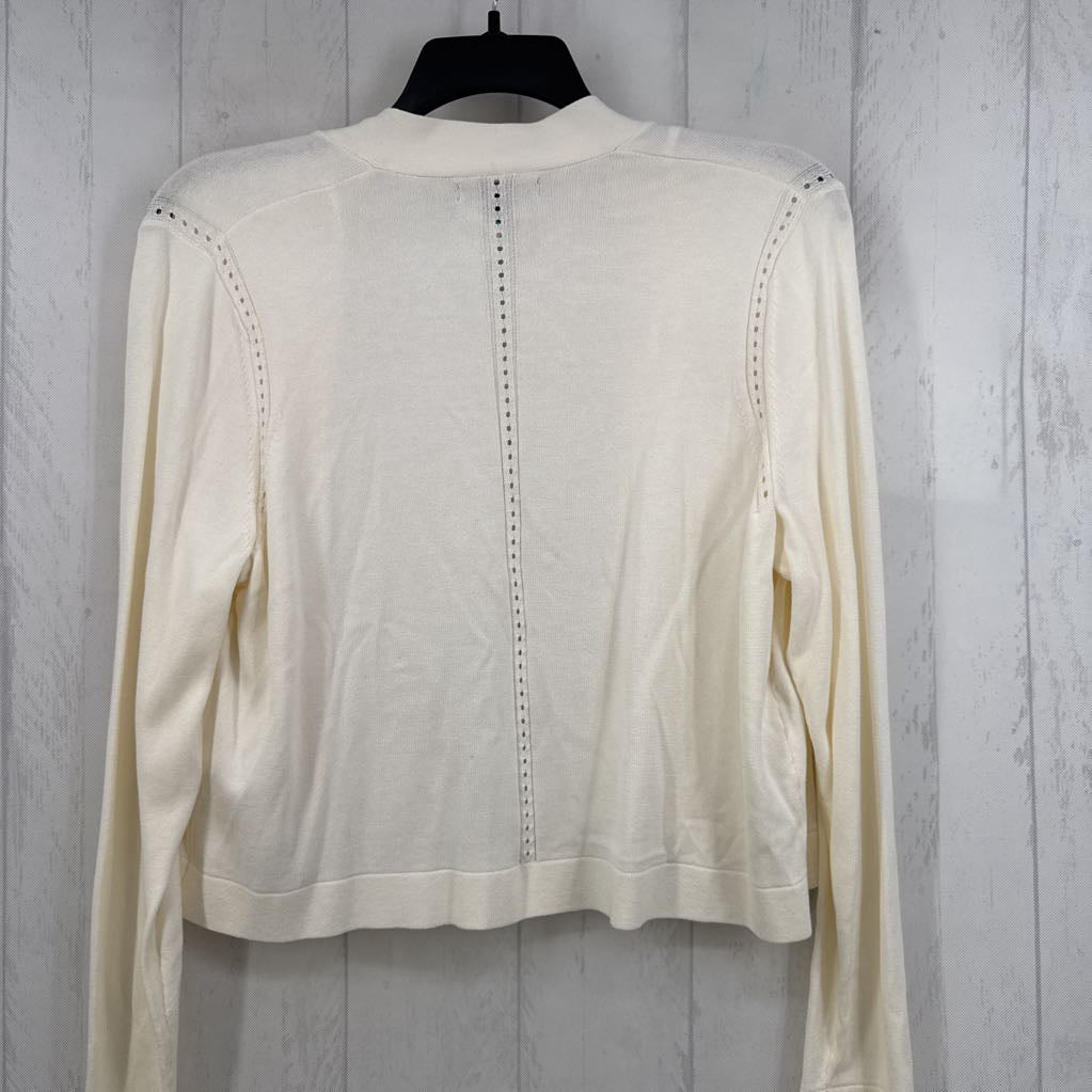 XL crop open front cardi