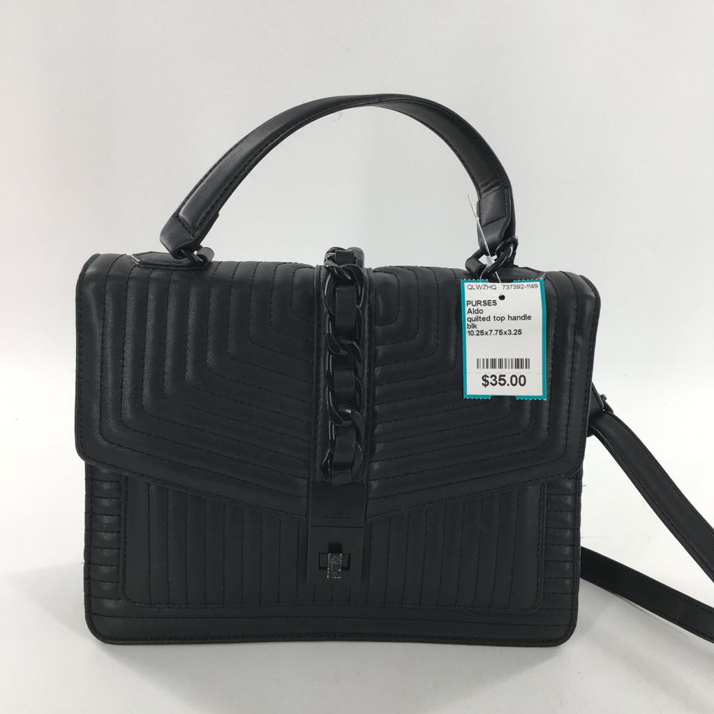 quilted top handle tassel satchel
