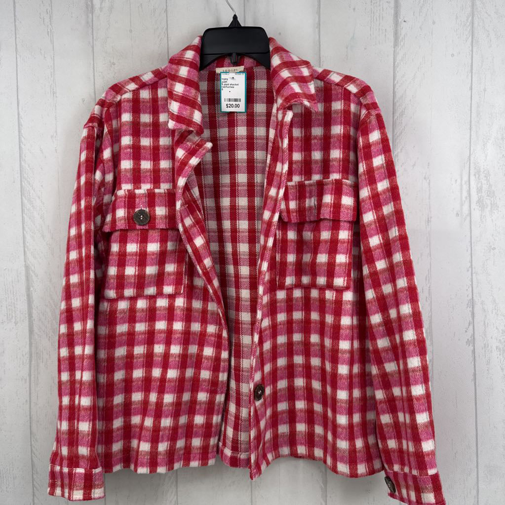 S plaid shacket
