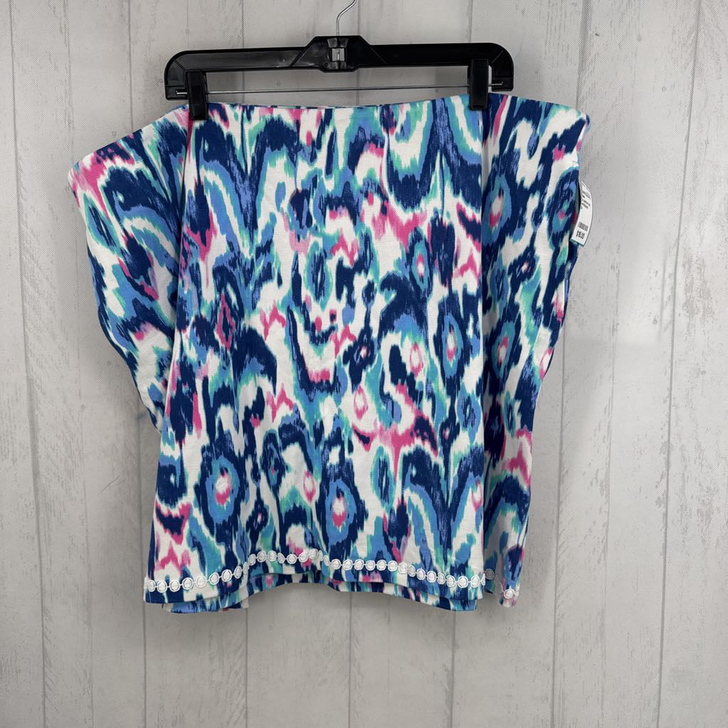 2x abstract ikat print skirt