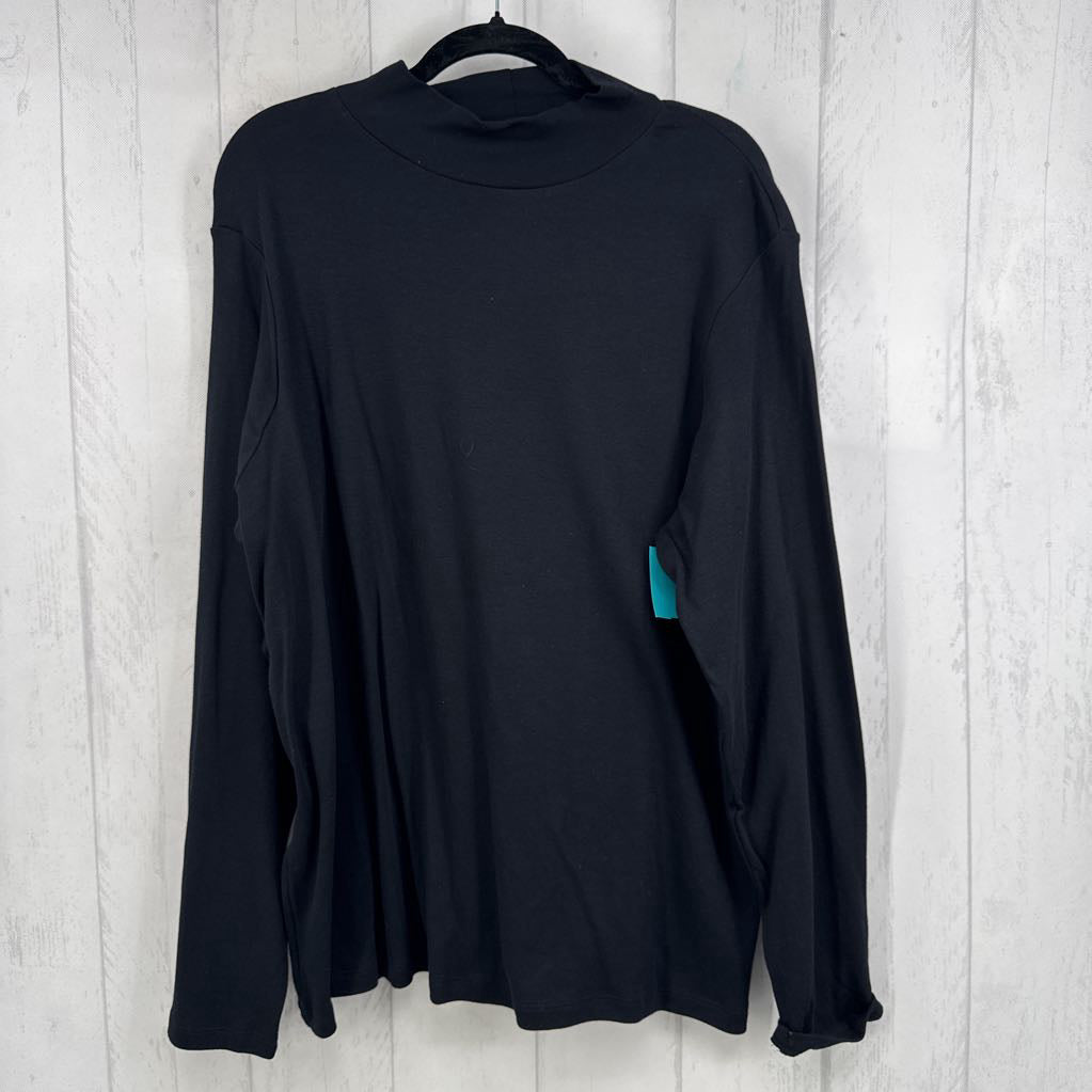 2X mockneck l/s tee