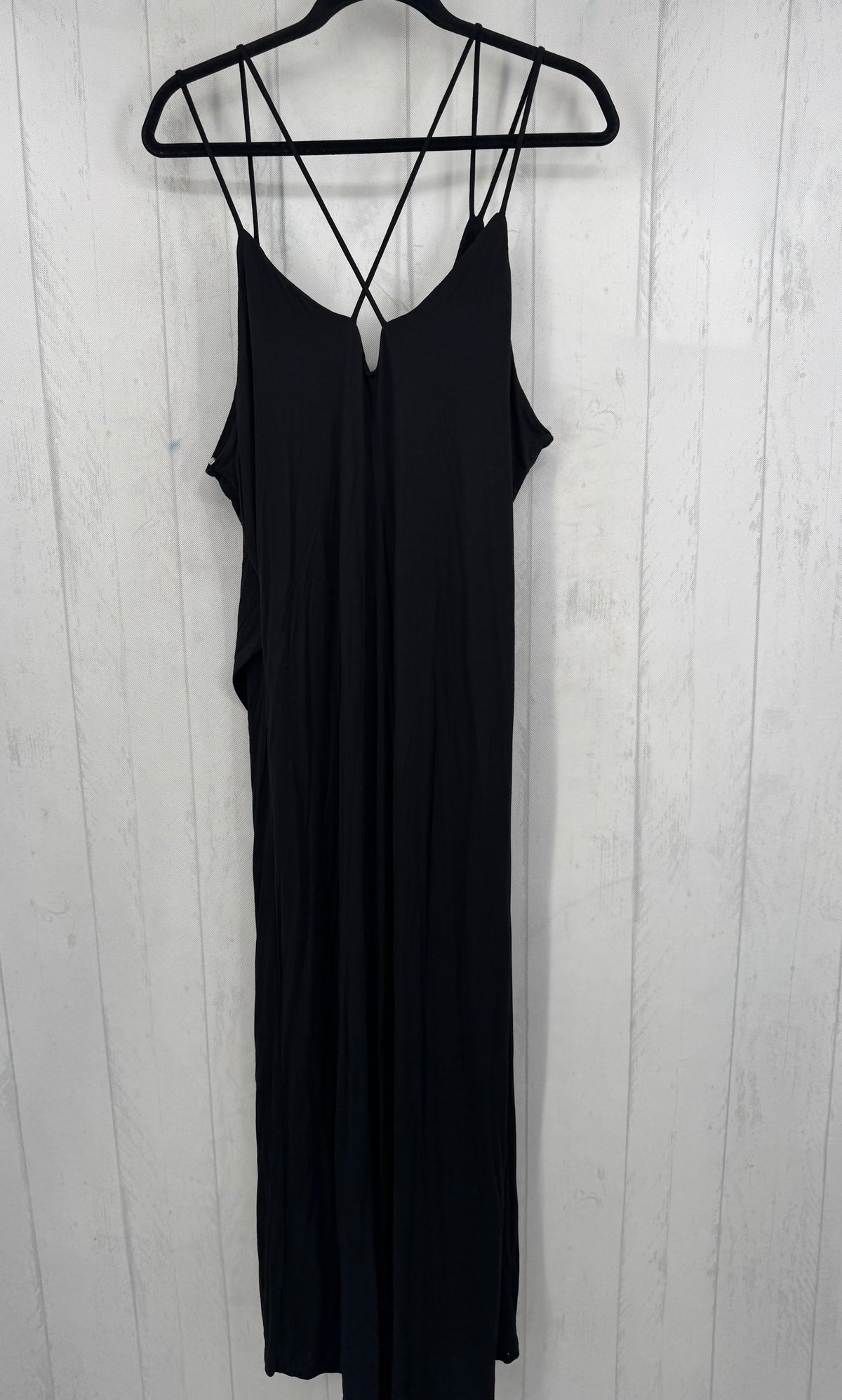 1XL v-neck criss-cross back slvls maxi dress