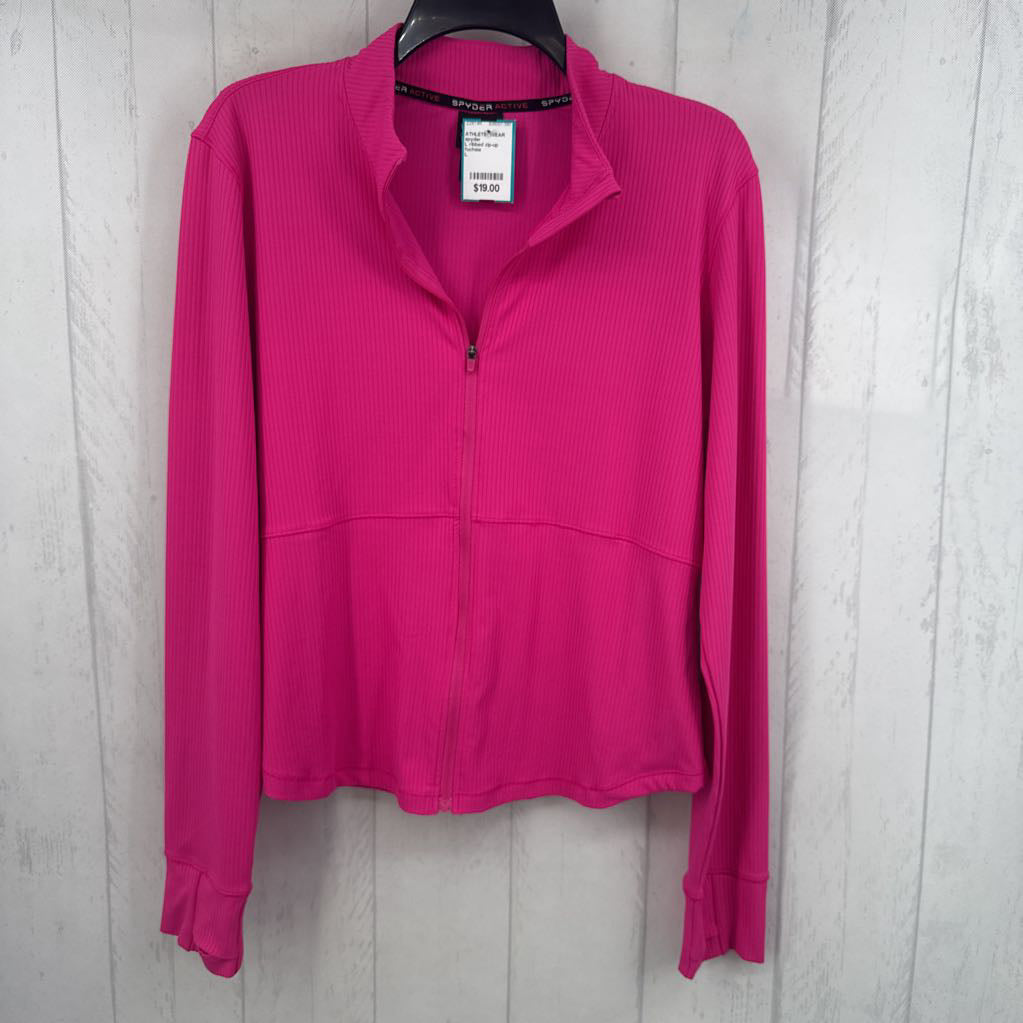 L ribbed zip-up jacket