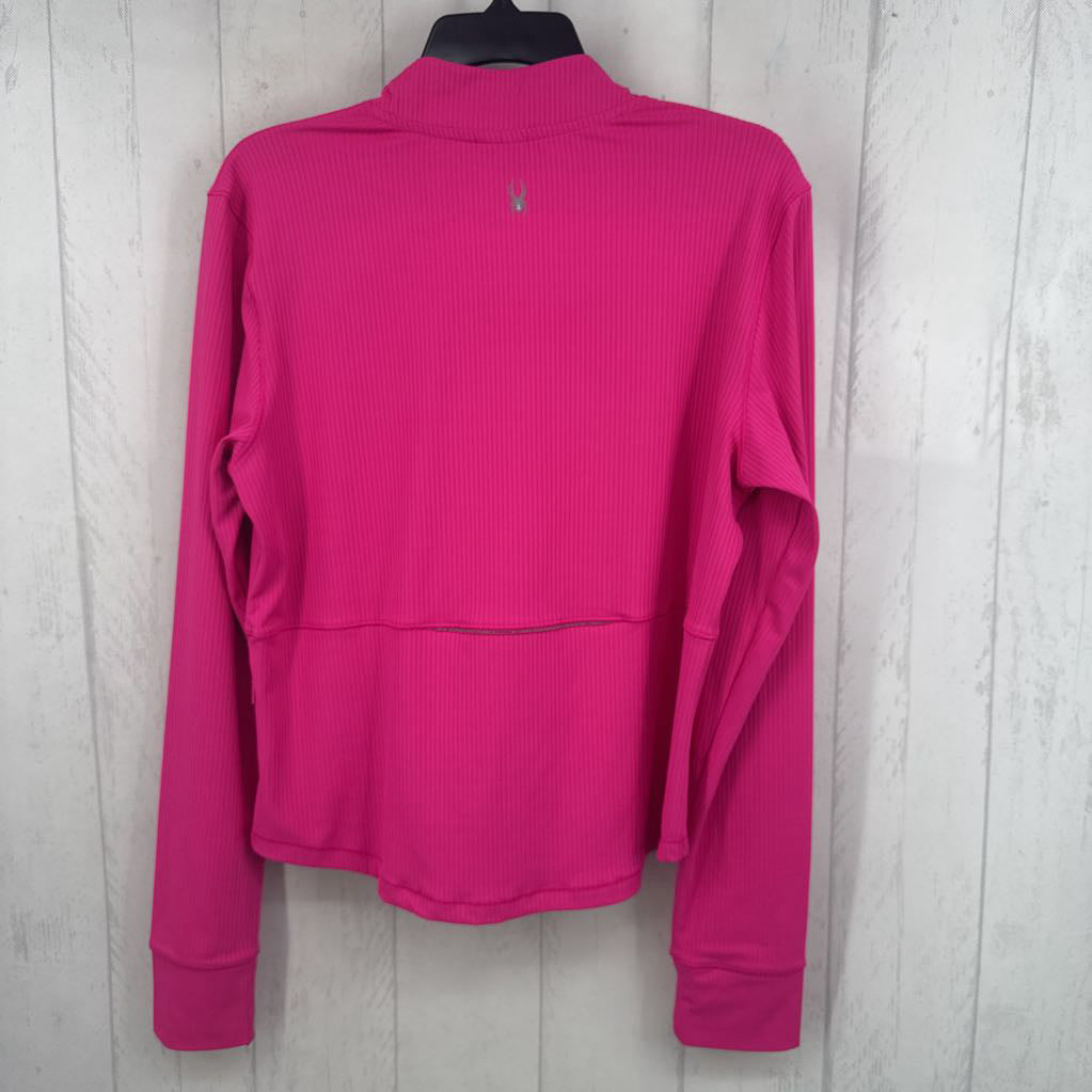 L ribbed zip-up jacket
