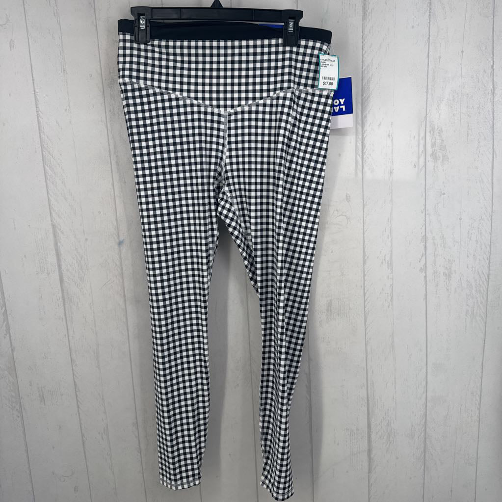 L gingham print leggings