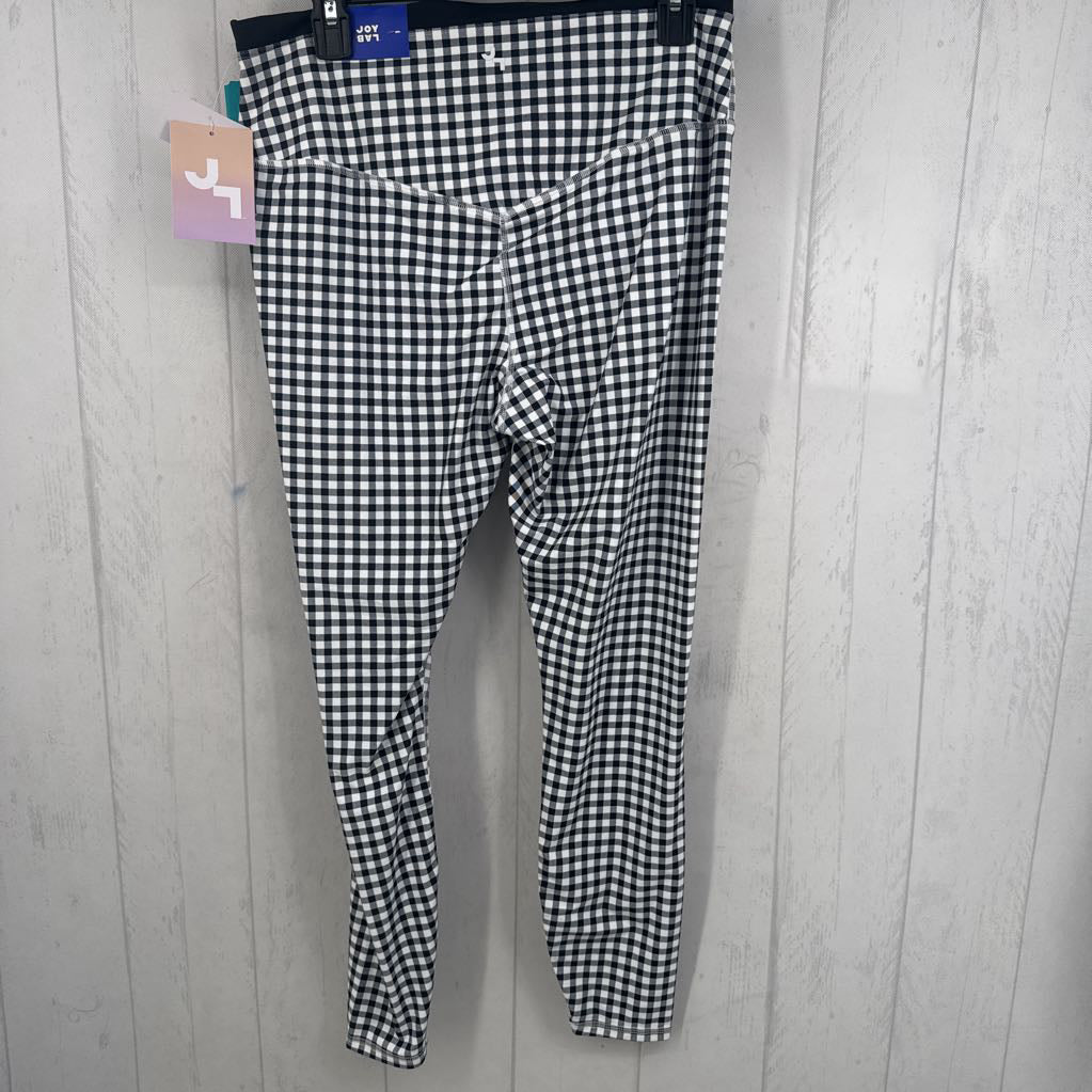 L gingham print leggings