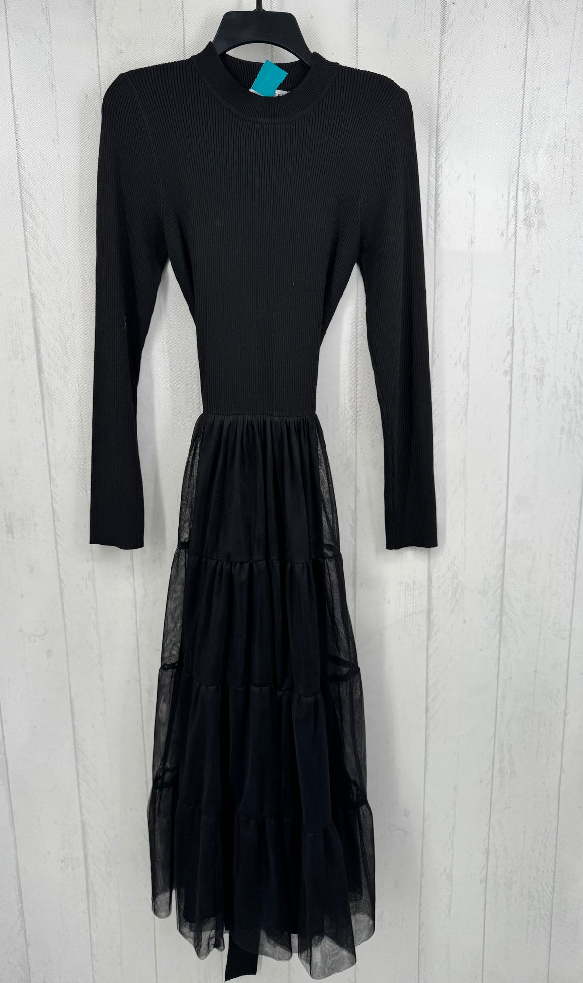 XL l/s sweater tulle maxi dress