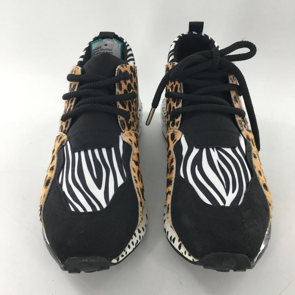 8.5 animal print lace-up sneaker