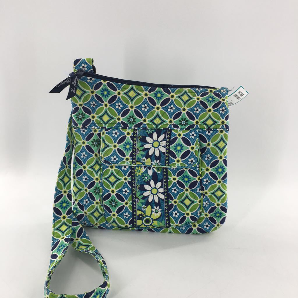 quilted flo print crossbody