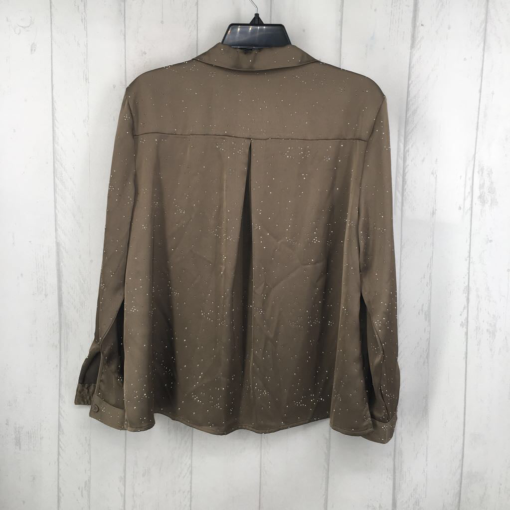Lp embelished button down l/s top
