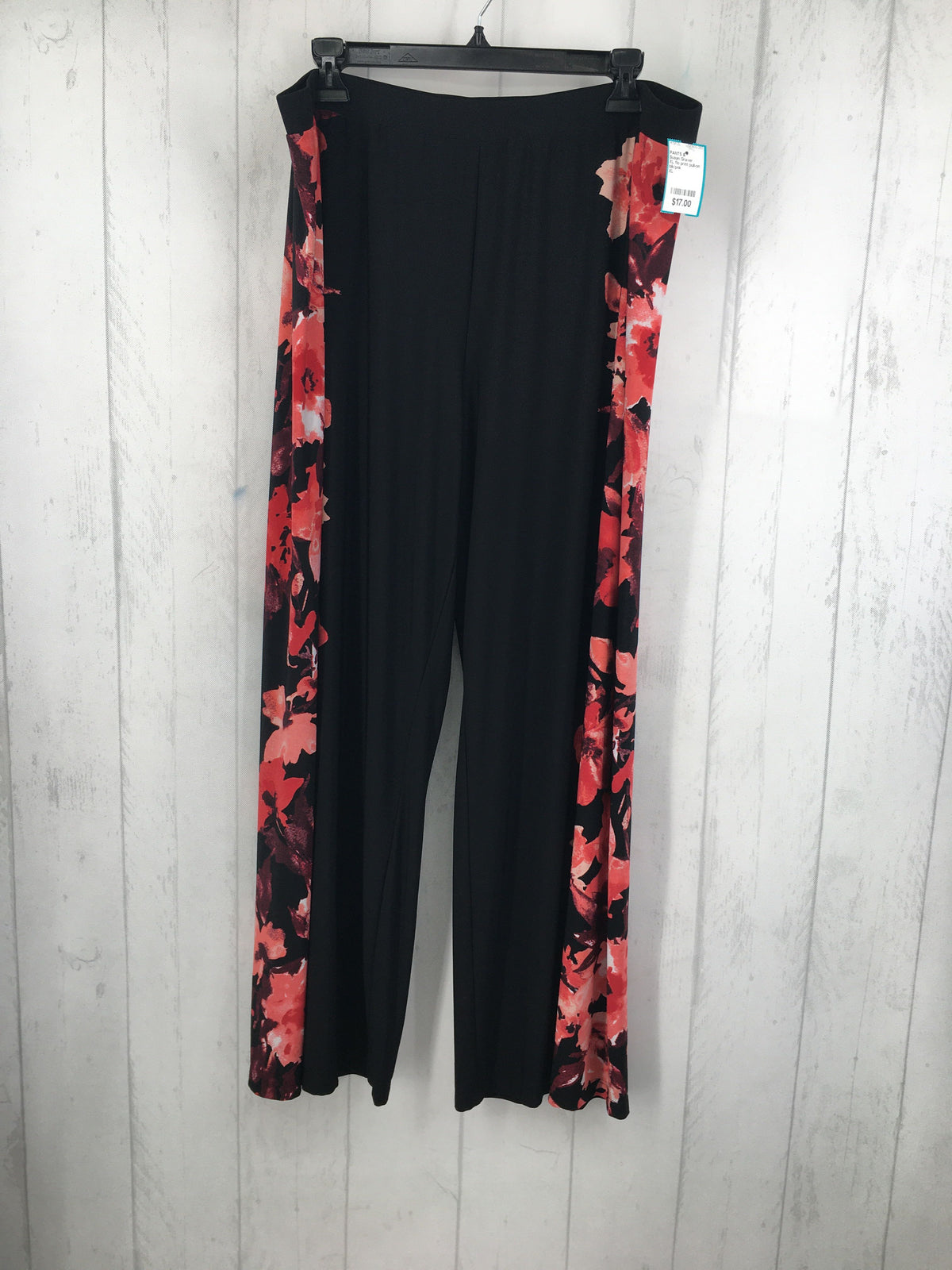 XL flo print pull-on wide leg pant