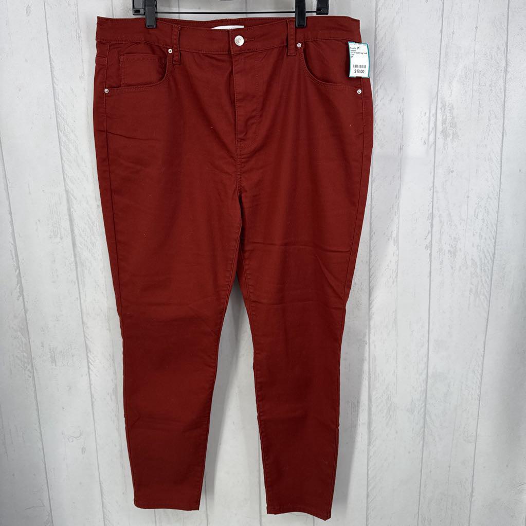 2X straight leg twill pant