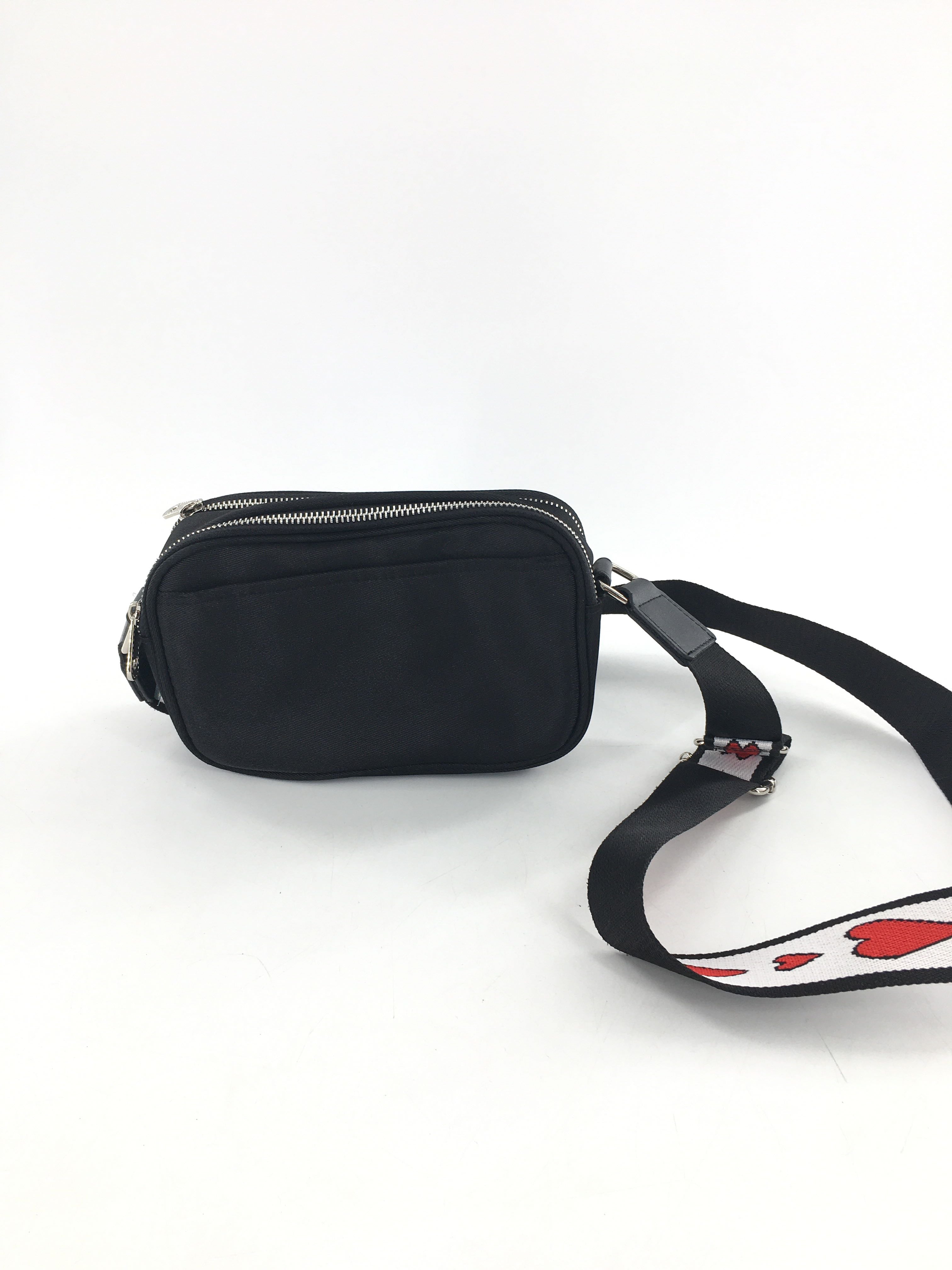 nylon signature heart strap crossbody