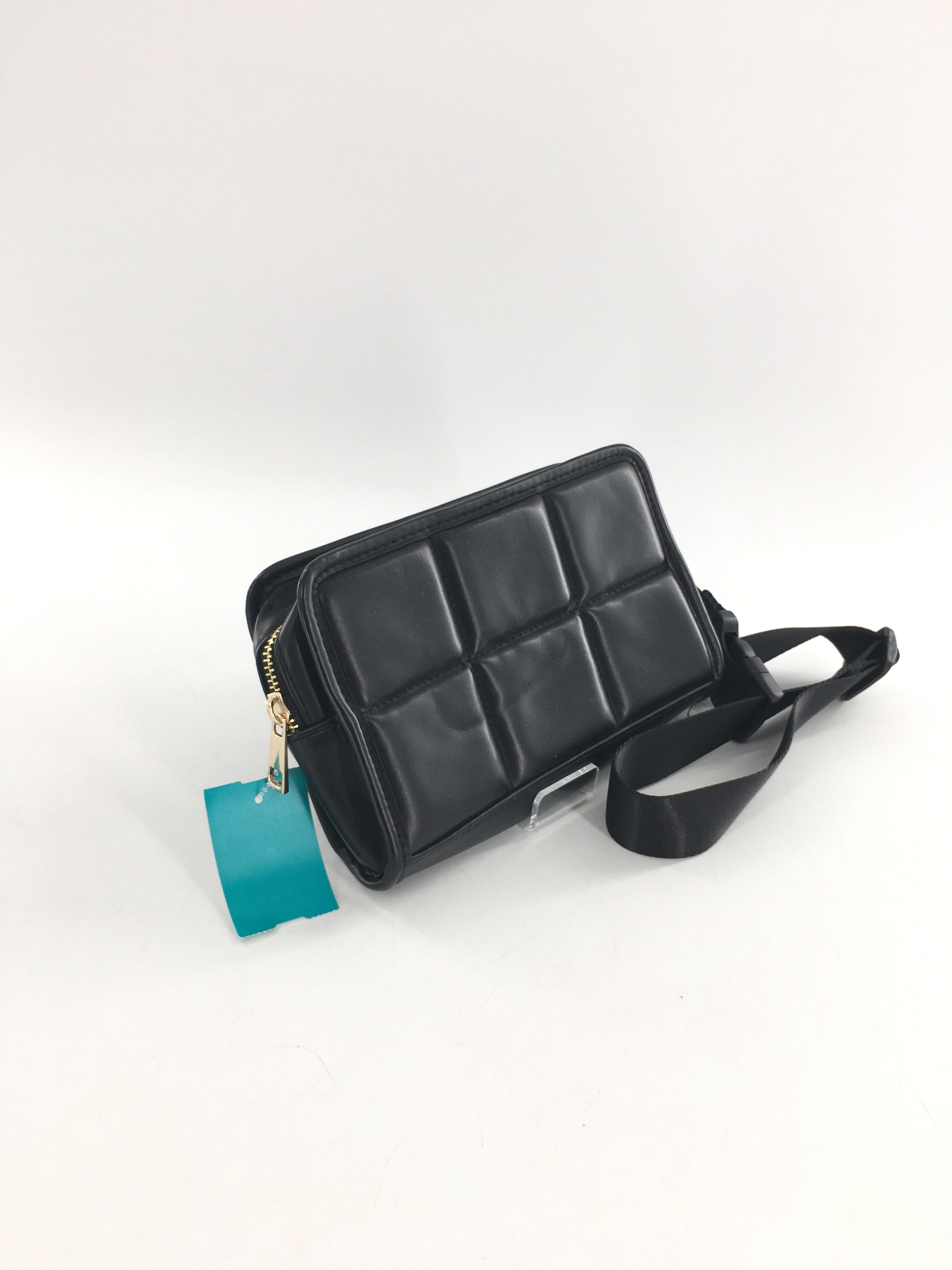 vegan leather quilted beltbag