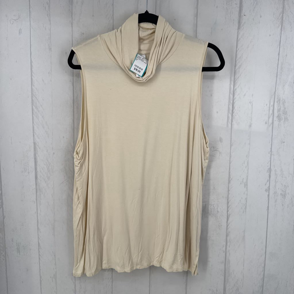 1X cowl neck slvls top