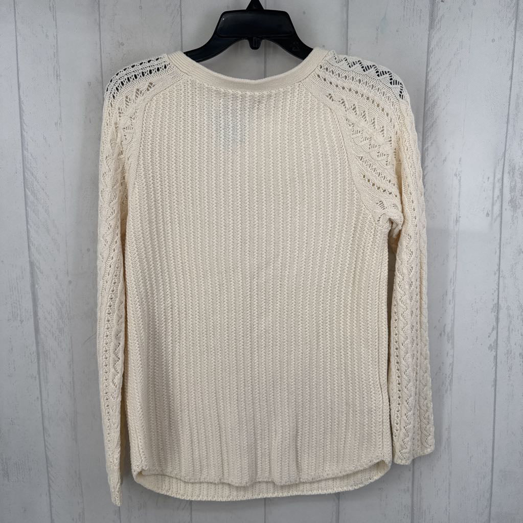 M crochet round neck sweater