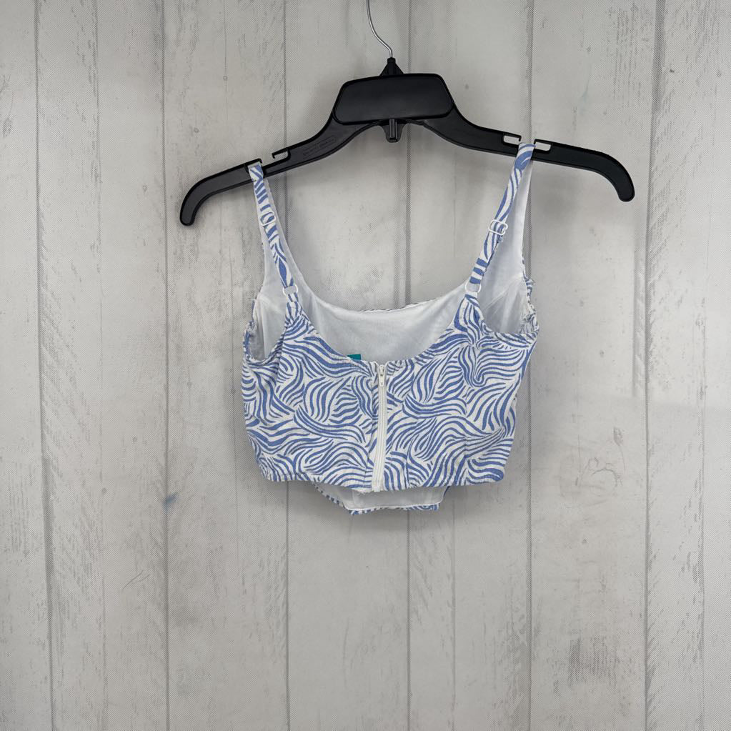XS swirl print crop tank