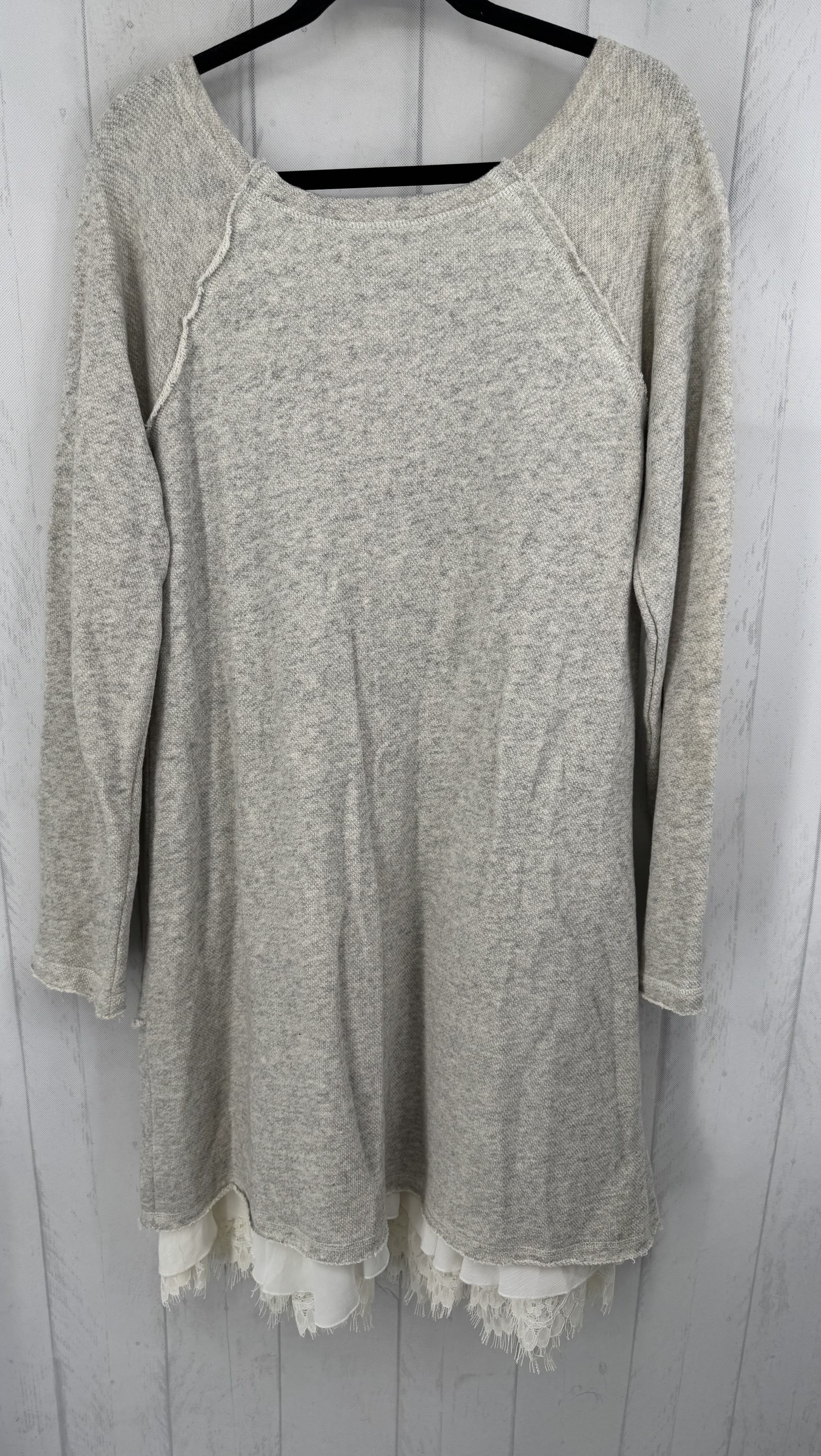 XL layered hem l/s sweatshirt dress