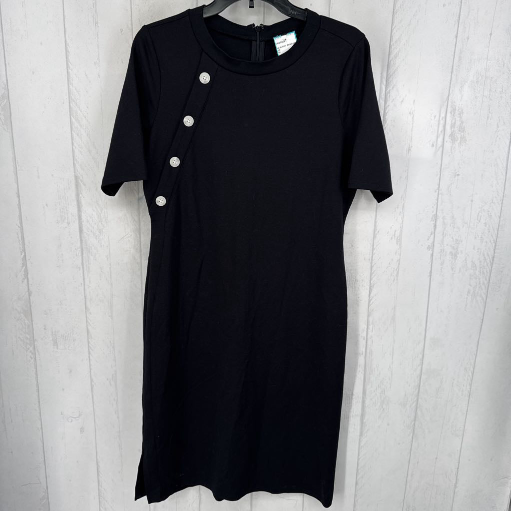 Lp button detail s/s sheath dress