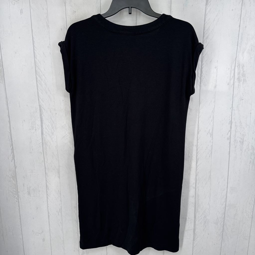 S split neck cap slv dress