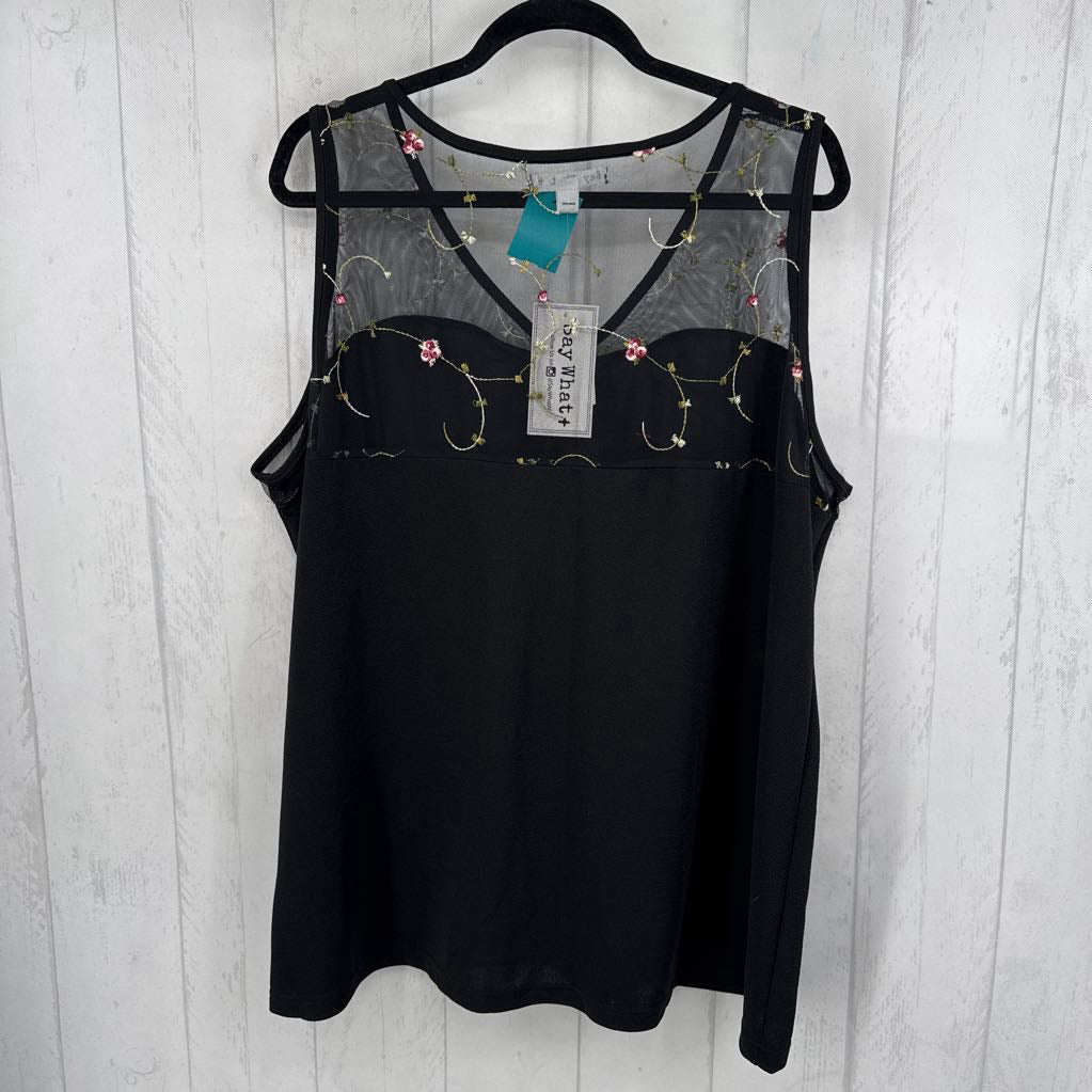 3X flo embroidered tank