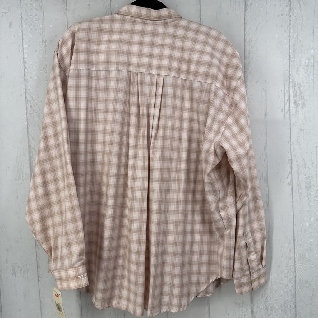 VINTAGE 1989 plaid button down l/s