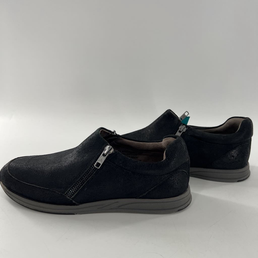 8 leather zipper walking shoe