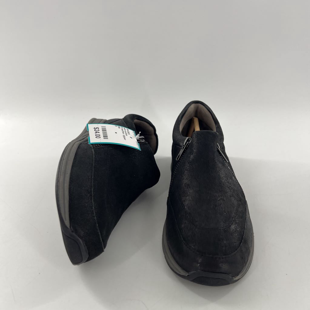 8 leather zipper walking shoe