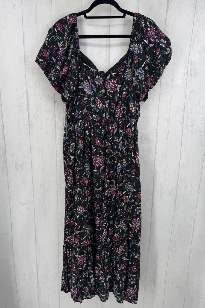 18 flo print s/s maxi dress