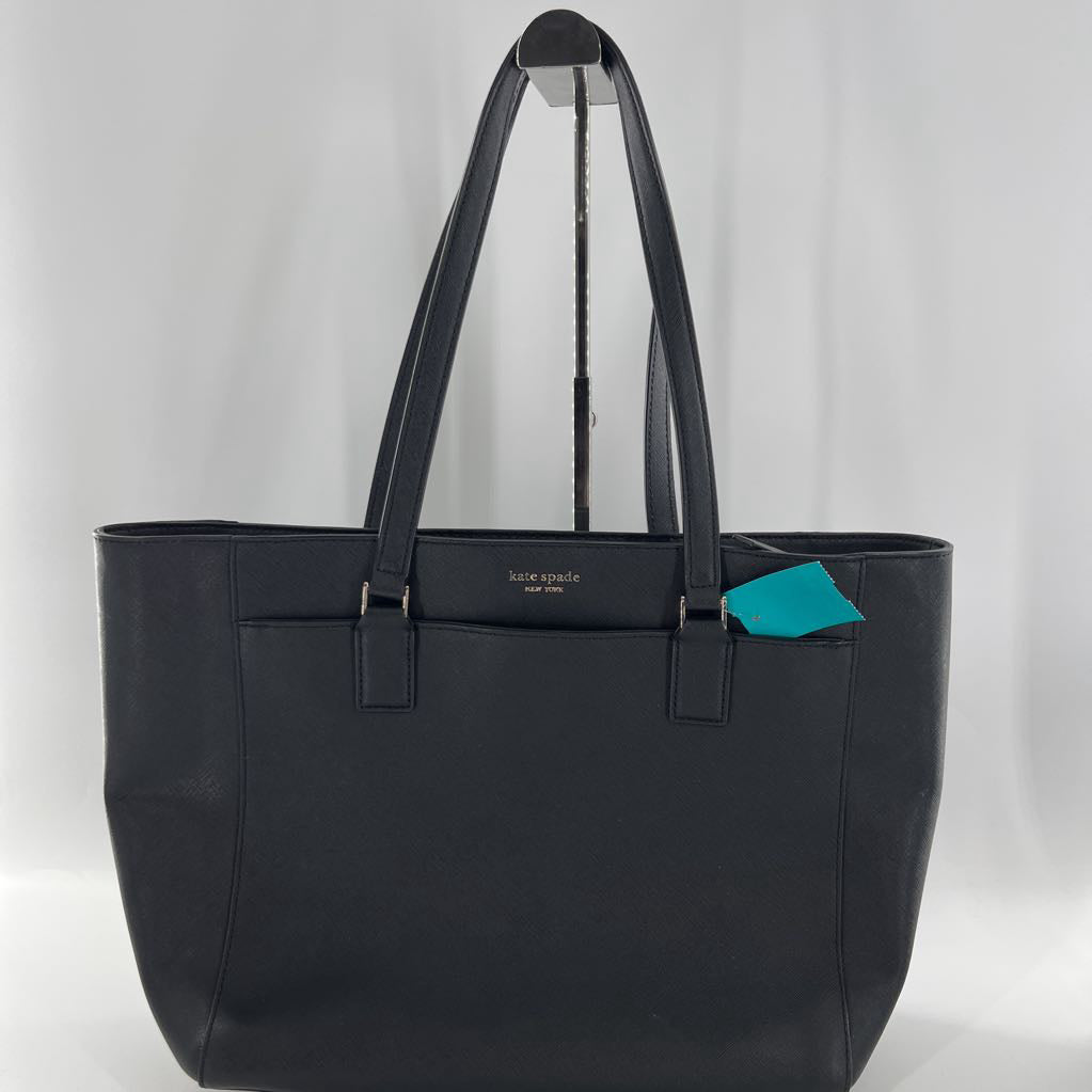 saffiano leather triple compartment tote