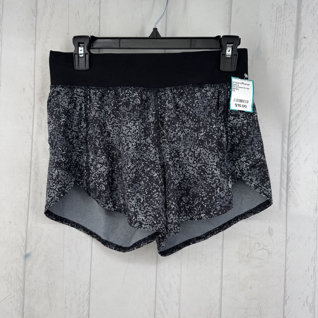 XS printed hi-rise shorts