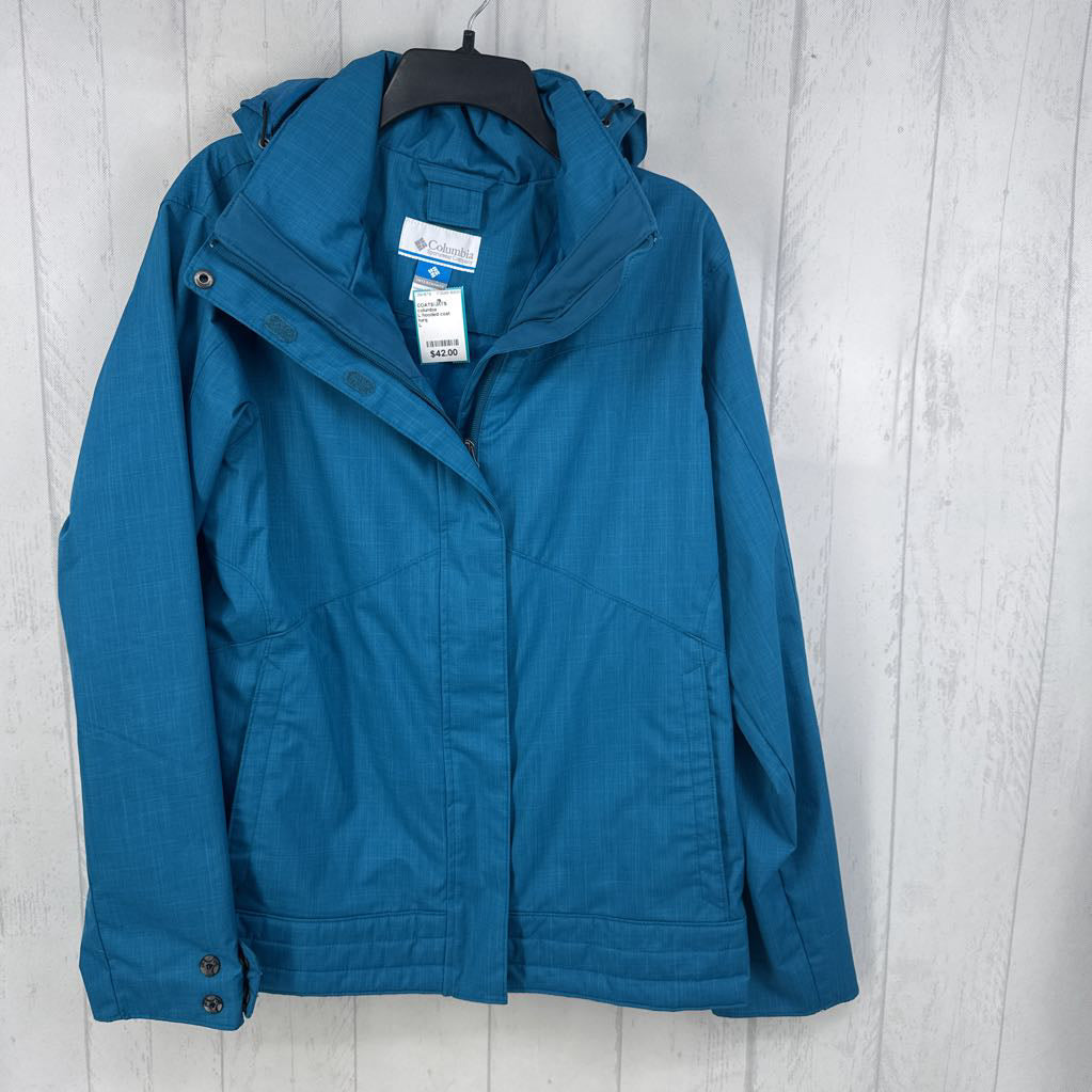 L hooded coat