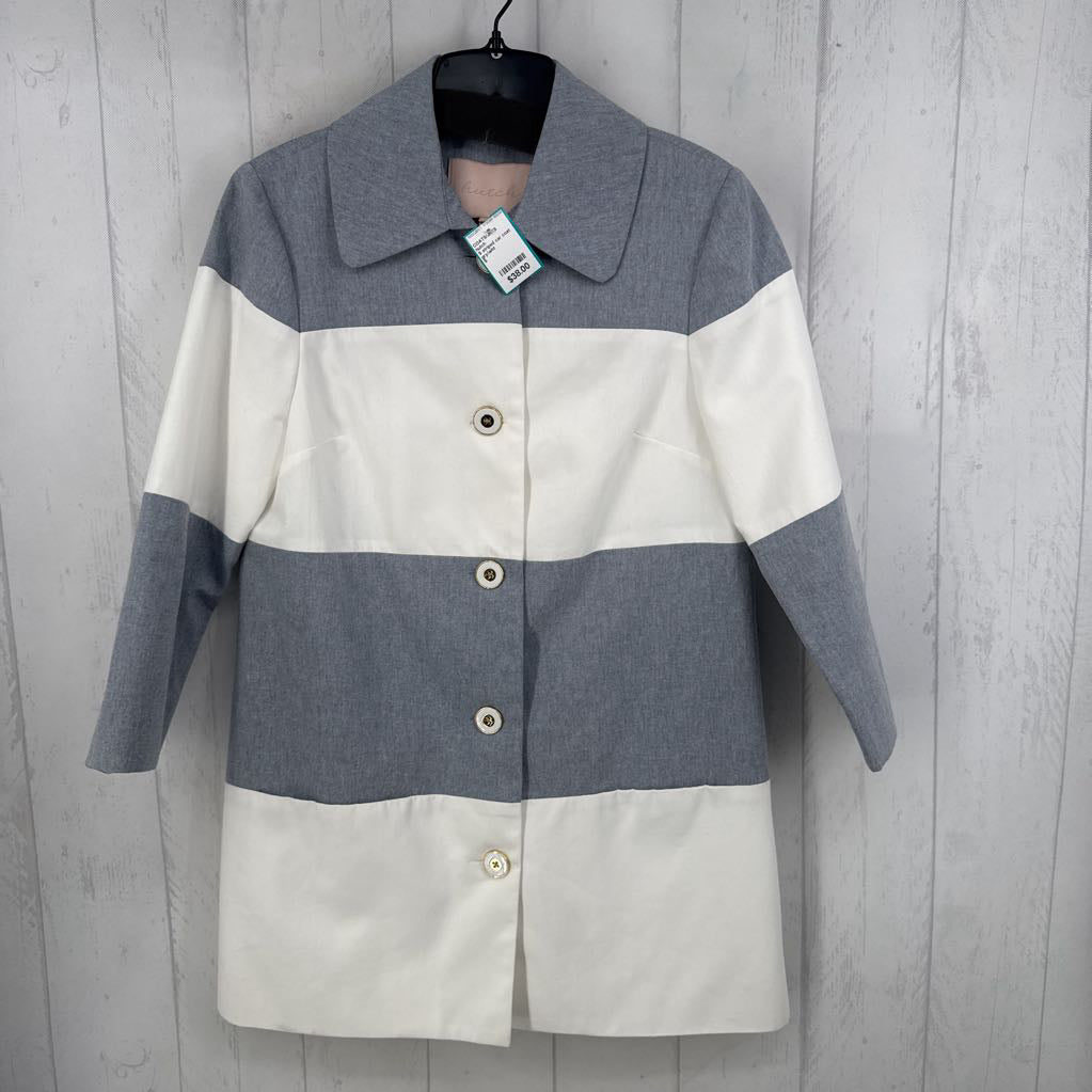 S striped car coat