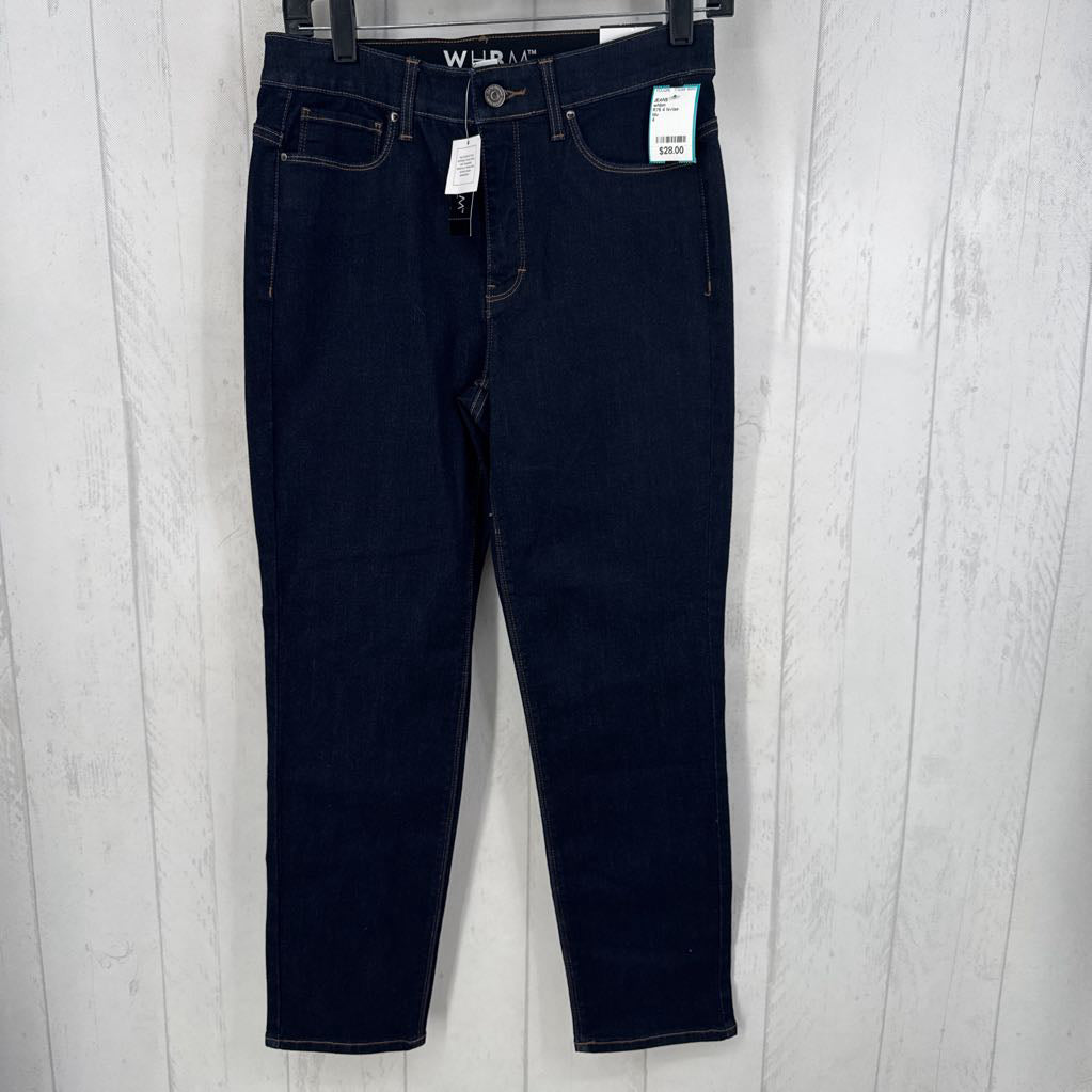 R75 4 hi-rise straight ankle jean
