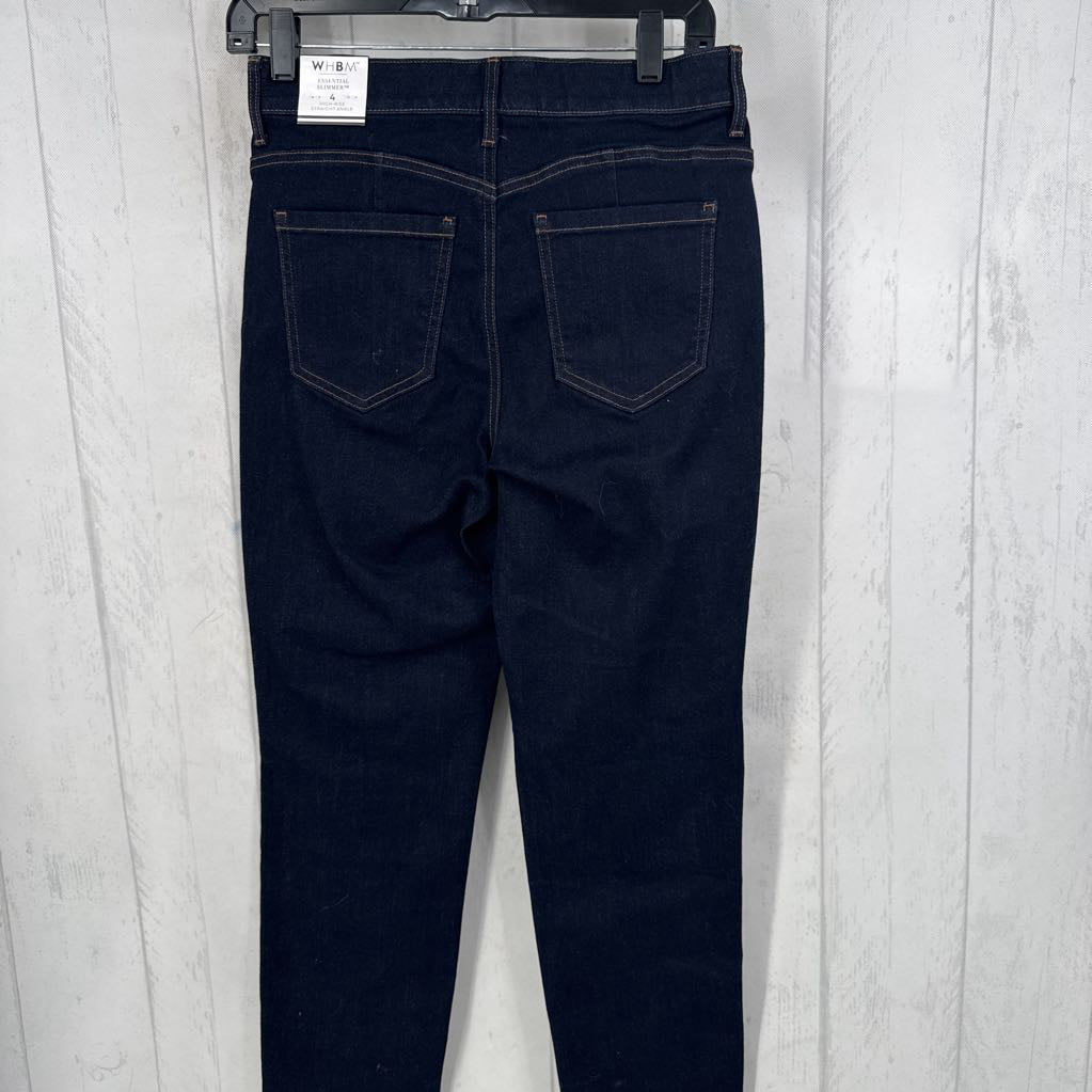 R75 4 hi-rise straight ankle jean
