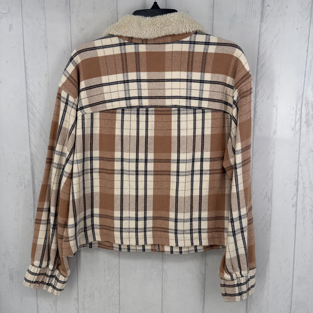 R170 S plaid zip-up jacket